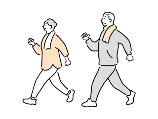 運動している人